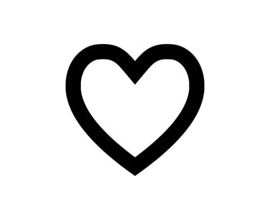 Kalp Simgesi İşaret Tasarım Vektörü İllüstrasyonu