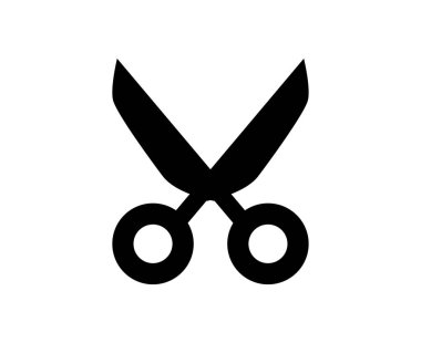 Makas Simgesi Sembol Tasarım Vektörü İllüstrasyonu