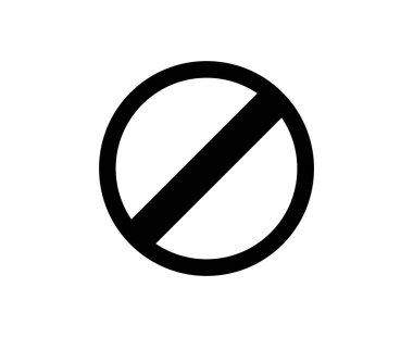 Yasak Simge Sembol Tasarım Vektörü İllüstrasyonu