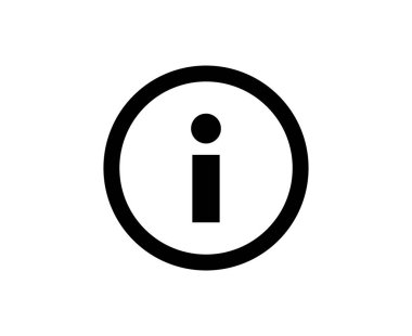 Bilgi Simgesi Simgesi Simgesi Tasarım Vektörü İllüstrasyonu