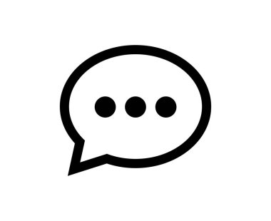 Yorum Simgesi İletişim Sohbeti İmza Tasarım Vektörü İllüstrasyonu