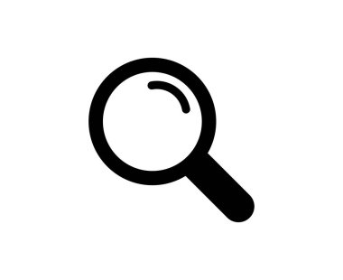 Büyüt Cam Simgesi Sembol Tasarım Vektörü İllüstrasyonu