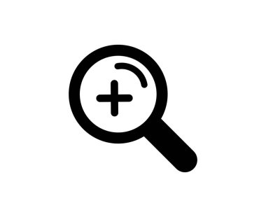 Cam Simgeye Büyüt Simge Tasarım Vektörü İllüstrasyonuName