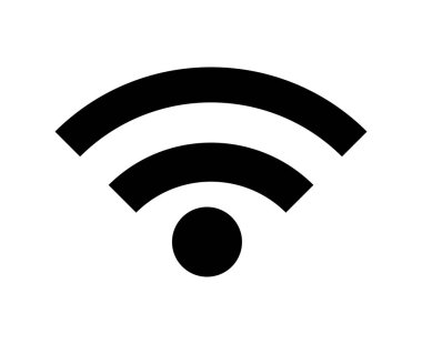 Wifi Simgesi Sembolü İnternet Sinyal Ağı İmza Vektörü İllüstrasyonu