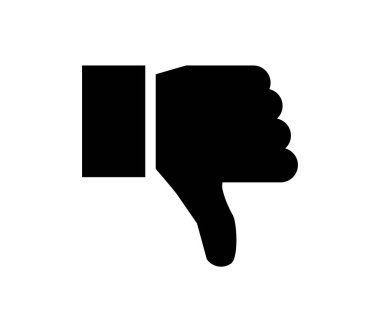 Sosyal Ortam Simgesi Sembol Tasarım Vektörü İllüstrasyonundan Hoşlanmıyor