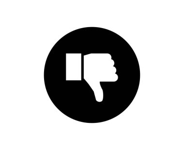 Simge Simgesi Tasarım Vektörü İllüstrasyonundan Hoşlanmıyorum