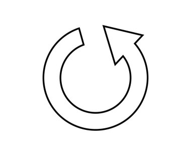 Ok Simgesi Simgesi Tasarım Vektörü Resmini Döndür