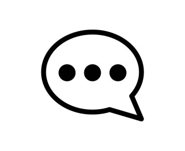 Yorum Simgesi Sohbet İletişim Sembol Tasarım Vektörü İllüstrasyonu