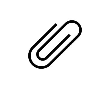 Eklenti Kağıt Ataç Simge Tasarım Vektörü İllüstrasyonu