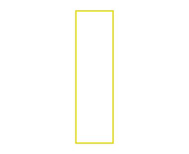 Dikdörtgen Geometrik Dış Hatlar Sarı Renk Sembol Element Vektörü Grafik Tasarım Çizimi