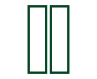 Dikdörtgen Geometrik Dış Hatlar Yeşil Renk Sembol Eleman Vektörü Grafik Tasarım Çizimi