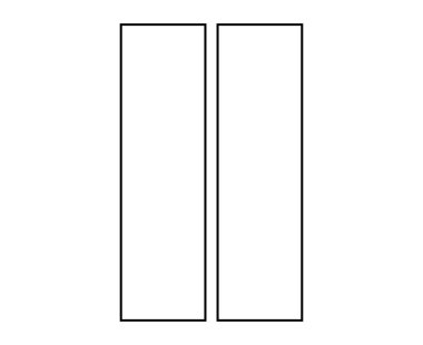 Dikdörtgen Şekiller Siyah Renk Vuruşu Sembol Vektörü Grafik Tasarım Çizimi