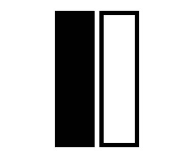 Dikdörtgen Dış Hattı ve Şekil Sembol Element Vektörü Grafik Tasarım Çizimi