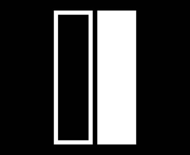 Dikdörtgen Şekil ve özet Siyah ve Beyaz Renk Sembol Element Vektörü Grafik Tasarım Çizimi