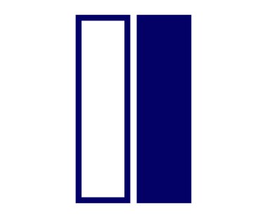 Dikdörtgen Şekil ve Özet Mavi Renk Sembol Element Vektörü Grafik Tasarım Çizimi