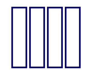 Dikdörtgen Geometrik Şekil Ana Hattı Koleksiyon Mavi Soyut Sembol Eleman Vektörü Grafik Tasarım Çizimi