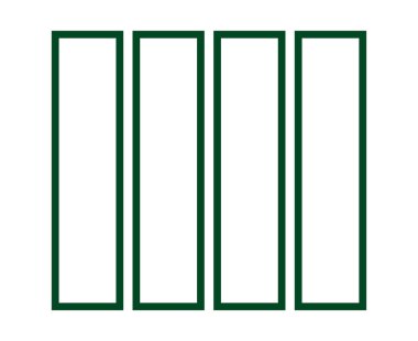 Dikdörtgen Geometrik Şekil Ana Hattı Koleksiyon Yeşil Soyut Sembol Eleman Vektörü Grafik Tasarım Çizimi