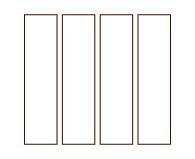 Dikdörtgen Geometrik Şekil Çarpması Koleksiyonu Kahverengi Soyut Sembol Eleman Vektörü Grafik Tasarım Çizimi