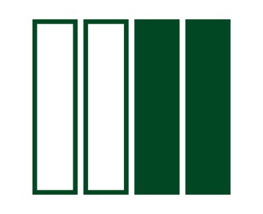 Dikdörtgen Geometrik Şekil ve Dikdörtgen Ana Hattı Yeşil Koleksiyon Soyut Eleman Vektörü Grafik Tasarım Çizimi