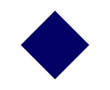 Rhombus Geometrik Şekil Sembolü Mavi Renk Vektörü Grafik Tasarım Çizimi