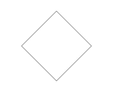 Rhombus Geometrik Dış Hatlar Sembol Eleman Vektörü Grafik Tasarım Çizimi