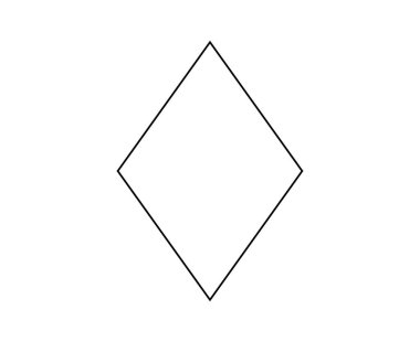 Rhombus Geometric Ana Hattı Siyah Sembol Eleman Vektörü Grafik Tasarım Çizimi