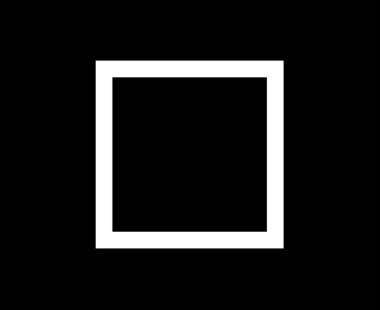 Kare Şekil Özeti Çerçeve Siyah ve Beyaz Vuruş Sembol Vektörü İllüstrasyonu