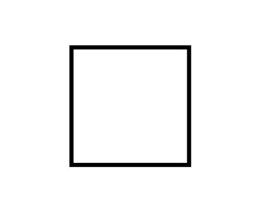 Kare Şekli Vuruş Kare Sembol Vektörü İllüstrasyonu