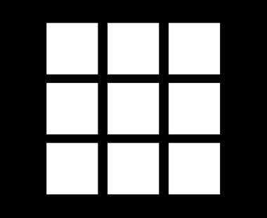 Kare Şekil Koleksiyonu Siyah ve Beyaz Element Sembol Vektörü Grafik Tasarım İllüstrasyonu