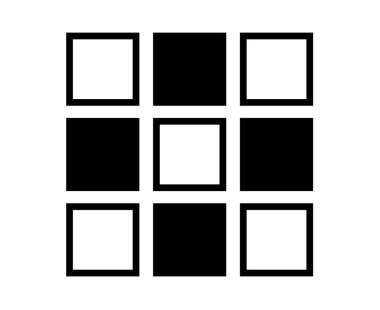 Kare Şekil ve Kare Özet Koleksiyon Sembol Eleman Vektörü Grafik Tasarım Çizimi