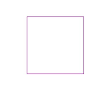 Kare Şekil Çerçeve Ana Hattı Mor Sembol Vektörü ResmiComment