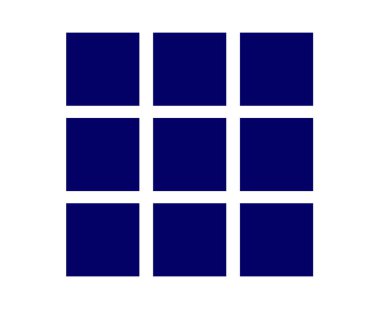 Kare Şekil Koleksiyonu Mavi Element Sembol Vektörü Grafik Tasarım İllüstrasyonu