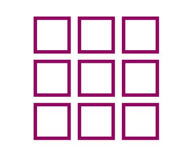 Kare Şekil Tasarım Koleksiyonu Sembol Maroon Element Vektörü Grafik Tasarım Çizimi