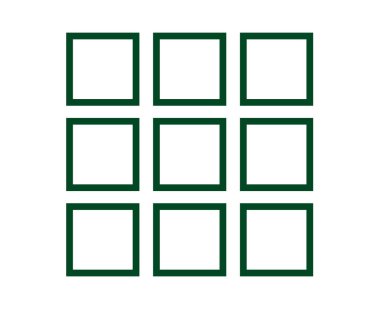 Kare Şekil Özet Koleksiyon Sembolü Yeşil Element Vektörü Grafik Tasarım Çizimi