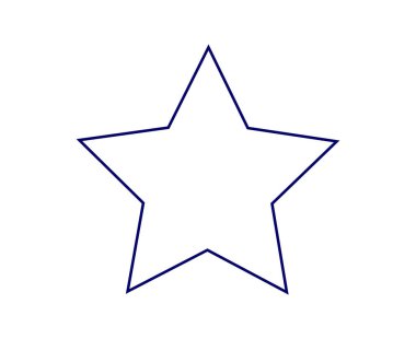 Star Shape Outline Stroke Blue Design Vector Illustration