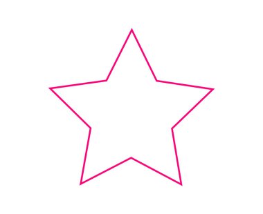 Star Shape Outline Stroke Pink Design Vector Illustration