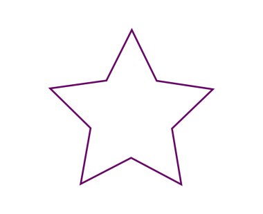 Star Shape Outline Stroke Purple Design Vector Illustration