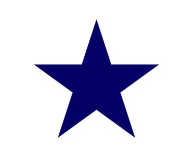 Star Shape Symbol Blue Graphic Design Element Vector Illustration