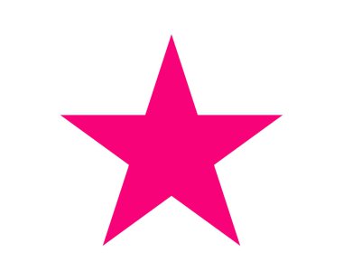 Star Shape Symbol Pink Graphic Design Element Vector Illustration