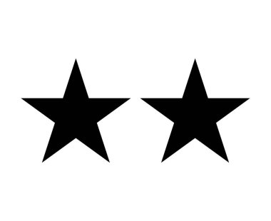 Star Shape Set Symbol Black Graphic Design Element Vector Illustration