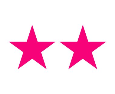 Star Shape Set Symbol Pink Graphic Design Element Vector Illustration