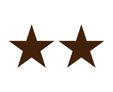 Star Shape Set Symbol Brown Graphic Design Element Vector Illustration