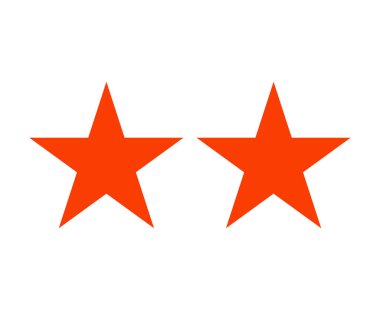 Star Shape Set Symbol Orange Graphic Design Element Vector Illustration