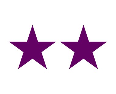 Star Shape Set Symbol Purple Graphic Design Element Vector Illustration