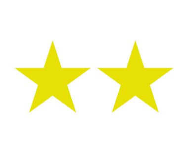 Star Shape Set Symbol Yellow Graphic Design Element Vector Illustration