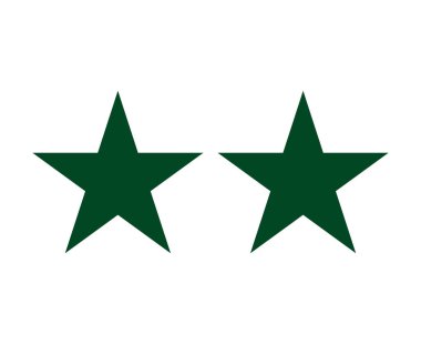 Star Shape Set Symbol Green Graphic Design Element Vector Illustration