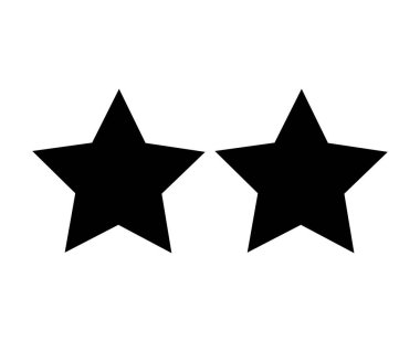 Star Shape Black Design Elements Symbol Vector Illustration