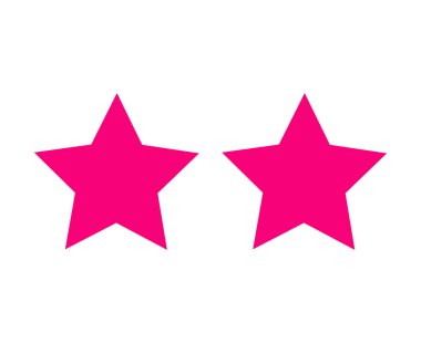 Star Shape Pink Design Elements Symbol Vector Illustration