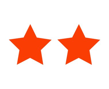 Star Shape Orange Design Elements Symbol Vector Illustration