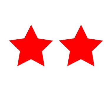 Star Shape Red Design Elements Symbol Vector Illustration